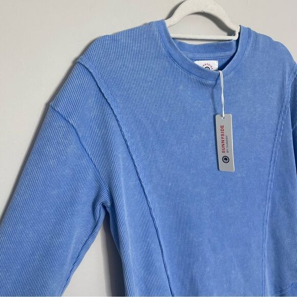 Sunnyside by Sundry Blue Crew neck top sweatshirt New - Picture 5 of 5